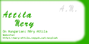attila mery business card